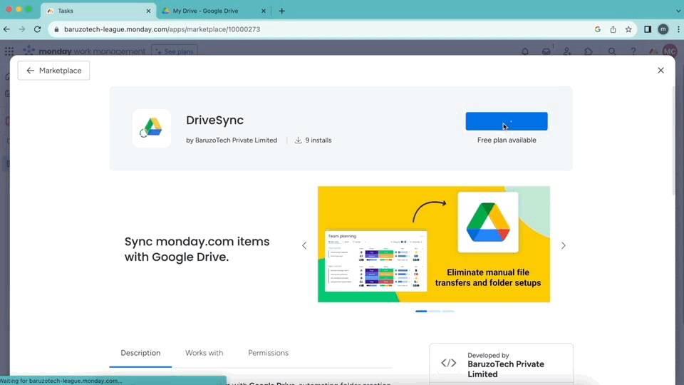 DriveSync folder creation